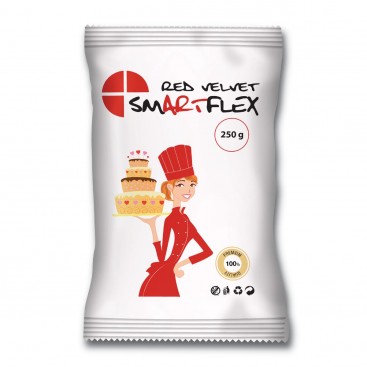 Сахарная мастика — красный бархат (Red Velvet), 250 г, SmartFlex