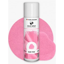 Purškiamas veliūras (velvetas) - Šviesiai rožinė (Baby pink), 250 ml, Food Colours