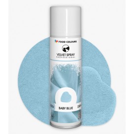 Purškiamas veliūras (velvetas) - Šviesiai mėlyna (Baby blue), 250 ml, Food Colours