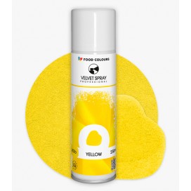 Purškiamas veliūras (velvetas) - Geltona (Yellow), 250 ml, Food Colours