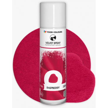 Purškiamas veliūras (velvetas) - Avietinė  (Raspberry), 250 ml, Food Colours