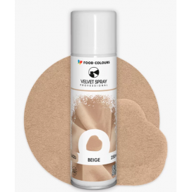 Purškiamas veliūras (velvetas) - Smėlinė spalva (Beige), 250 ml, Food Colours