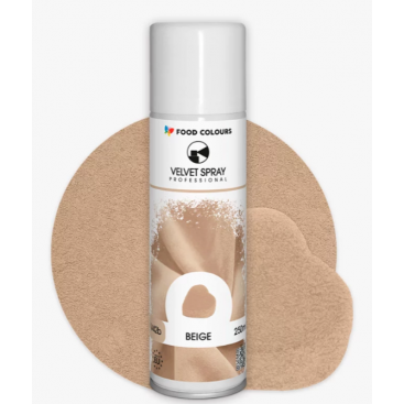 Purškiamas veliūras (velvetas) - Smėlinė spalva (Beige), 250 ml, Food Colours