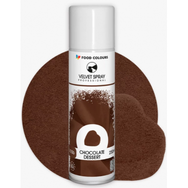 Purškiamas veliūras (velvetas) -  Šokolado  (Chocolate dessert), 250 ml, Food Colours