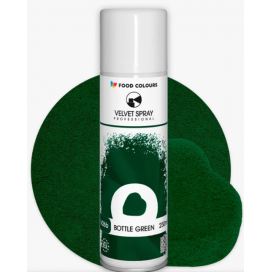 Purškiamas veliūras (velvetas) - Tamsiai žalia (Bottle green), 250 ml, Food Colours