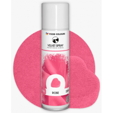Purškiamas veliūras (velvetas) - Rožinis (Rose), 250 ml, Food Colours