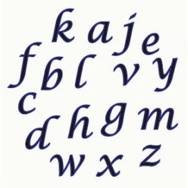 FMM Italics Alphabet tappits Lower Case