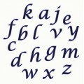 FMM Italics Alphabet tappits Lower Case
