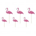 Flamingų dekoracijos 6vnt