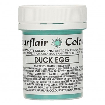 Пищевой краситель для шоколада Sugarflair, Duck egg, утиное яйцо - 35г