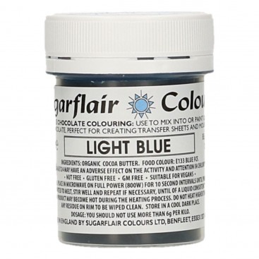 Пищевой краситель для шоколада Sugarflair, Light Blue, светло-синий - 35г