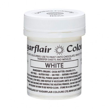 Белый краситель для шоколада Sugarflair, 35г
