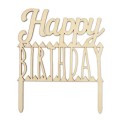Cake Topper Wood Happy Birthday, Scrapcooking